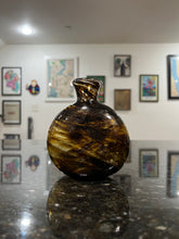 Load image into Gallery viewer, Old Gold Aventurine Windowsill Bud Vase
