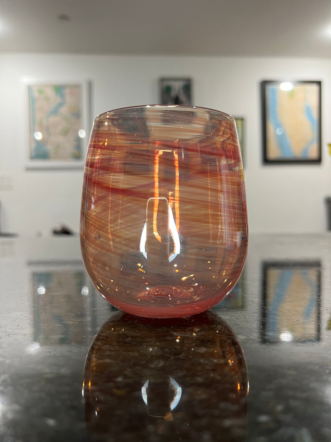 Strawberry Stemless Wine Glass