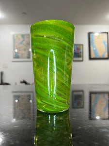 Lime Aventurine Pint Glass