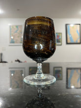 Load image into Gallery viewer, Aventurine Old Gold Stemmed Wine Glass
