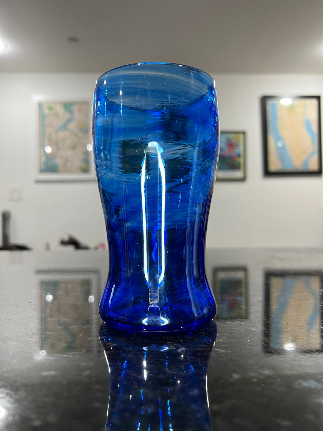 Cerulean Blue Craft Beer Glass