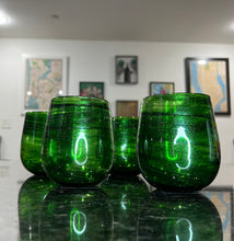 Load image into Gallery viewer, Aventurine Green Stemless Wine Glass
