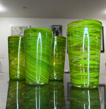 Load image into Gallery viewer, Lime Aventurine Pint Glass
