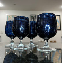 Load image into Gallery viewer, Black Aventurine Stemmed Wine Glass
